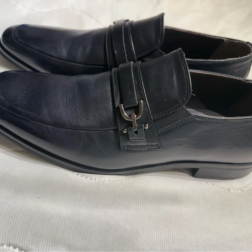 Men's Black Leather Loafers Bruno Magli 13 M